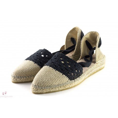 SANDALIAS MACARENA PIEL MACRAME BICOLOR